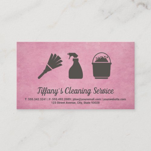 House Cleaning Services  Clean Supplies Business Card