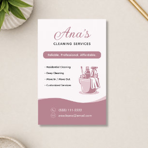 House Cleaning Services Dusty Rose Flyer