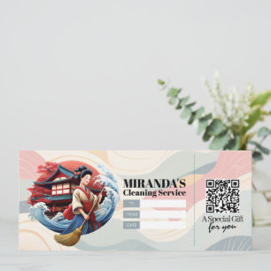 House Cleaning Services Gift Certificate Voucher Invitation