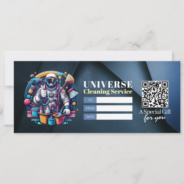 House Cleaning Services Gift Certificate Voucher Invitation (Front)