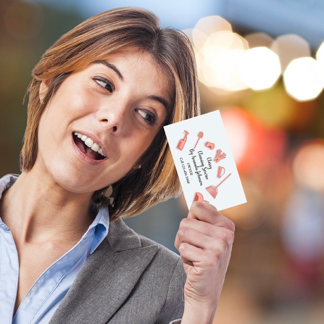 House Cleaning Services Gold Logo Maid Modern Business Card (House Cleaning Services Gold Logo Maid Modern Business Card)