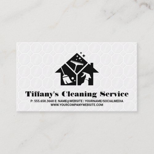 House Cleaning Services Icon  Floor Tiling Business Card