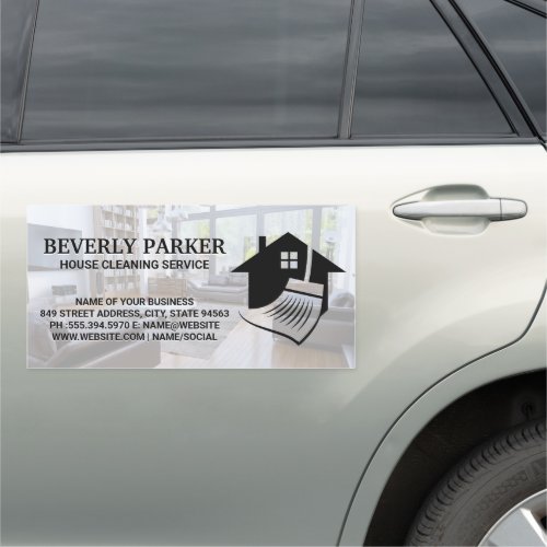 House Cleaning Services  Interior Living Room Car Magnet
