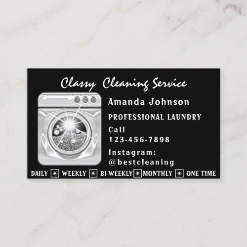 House Cleaning Services Laundy QR Code Logo Business Card
