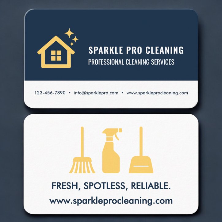 House Cleaning Services Logo Professional Business Card