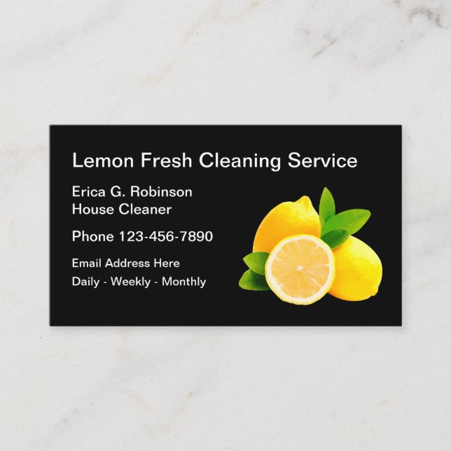 House Cleaning Services Modern Business Card (Front)