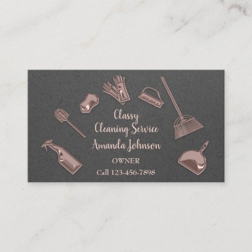 House Cleaning Services Rose Logo Maid Office Kraf Business Card