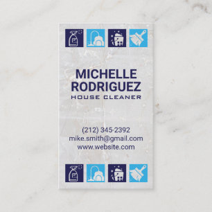 House Cleaning Services   Sanitizing Business Card