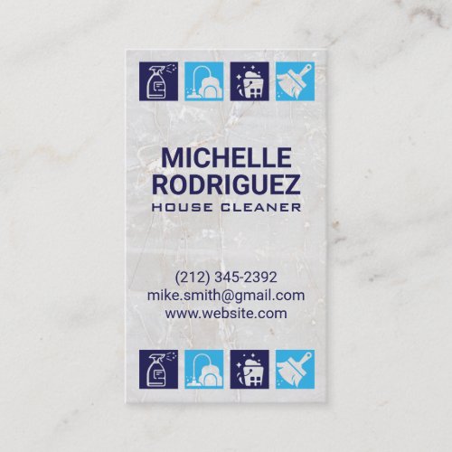 House Cleaning Services  Sanitizing Business Card