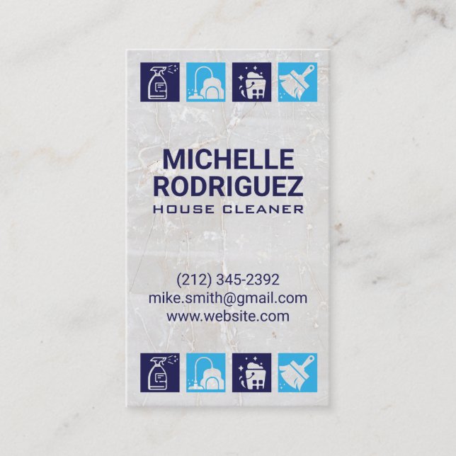 House Cleaning Services | Sanitizing Business Card (Front)