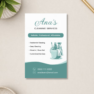 House Cleaning Services Teal Flyer
