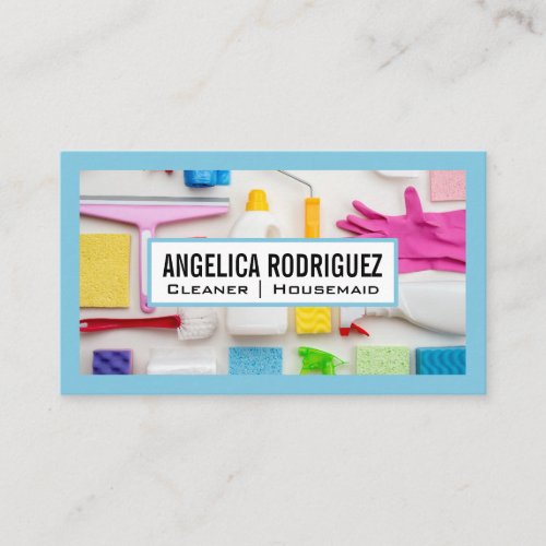 House Cleaning Supplies Business Card