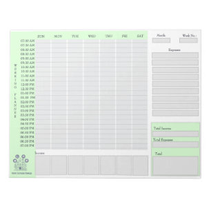 House Cleaning Weekly Planner   Expense Tracker Notepad