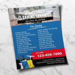 House Cleaning Window Cleaning Maid Service Blue Flyer<br><div class="desc">House Cleaning Window Cleaning Maid Service Blue Flyers.</div>