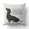 House Dachshund "Dinner is Coming" throw pillow