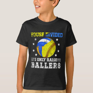 House Divided I Only Raise Llers Softll Volleyll D T-Shirt