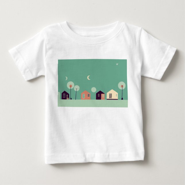 House, Doodle, Building Baby T-Shirt (Front)