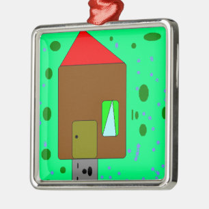 House Door Path, Digital Painting, Art by Kids Metal Ornament