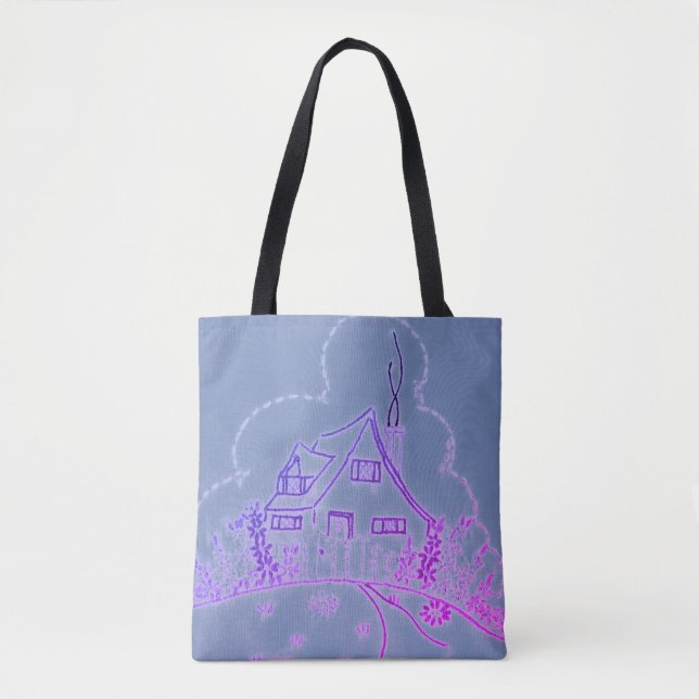 House Embroidery Design Tote Bag (Front)