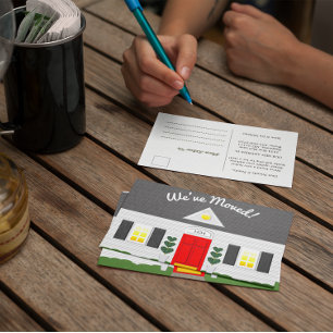 House Facade New Address Postcard