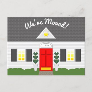 House Facade New Address Postcard