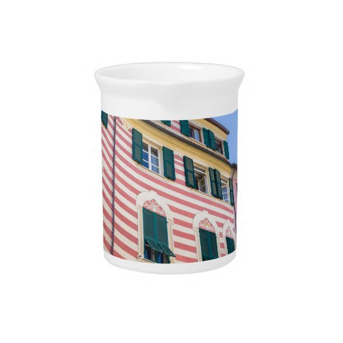 House facades Monterosso Cinque Terre Liguria Ital Beverage Pitcher