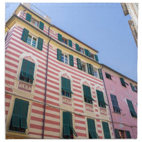 House facades Monterosso Cinque Terre Liguria Ital Cloth Napkin