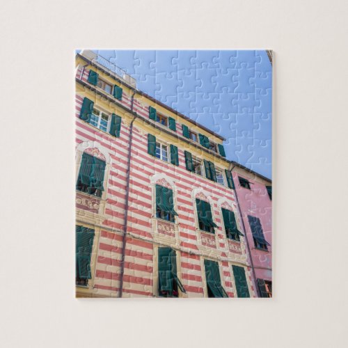House facades Monterosso Cinque Terre Liguria Ital Jigsaw Puzzle