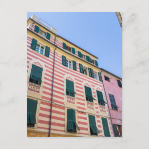 House facades Monterosso Cinque Terre Liguria Ital Postcard