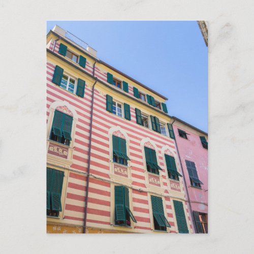 House facades Monterosso Cinque Terre Liguria Ital Postcard