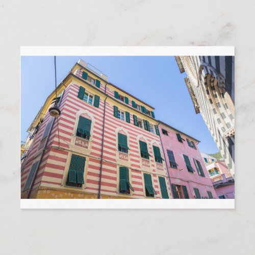 House facades Monterosso Cinque Terre Liguria Ital Postcard