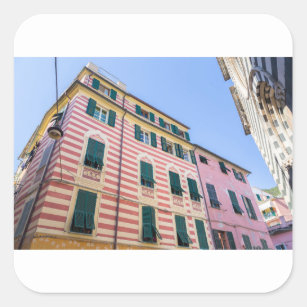 House facades Monterosso Cinque Terre Liguria Ital Square Sticker