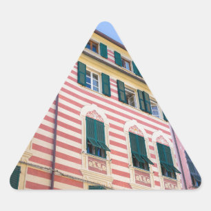 House facades Monterosso Cinque Terre Liguria Ital Triangle Sticker