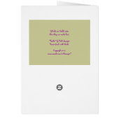 house finch card, Tucker (Back)