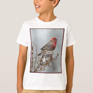 House Finch in Snow - Original Photograph T-Shirt