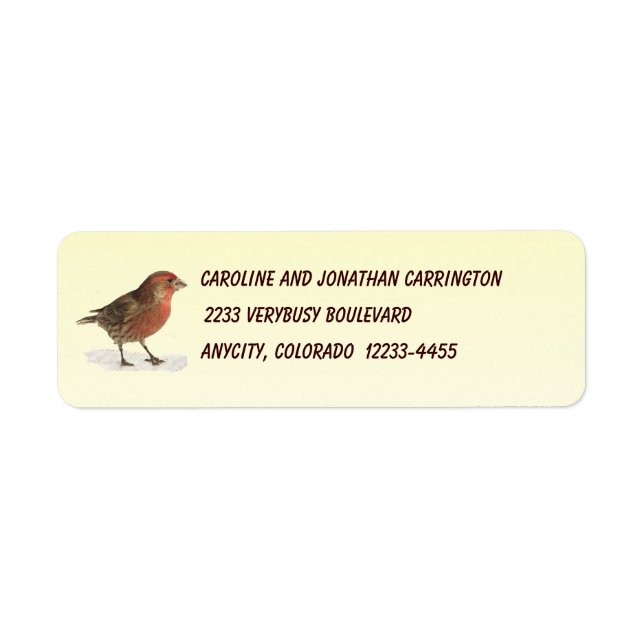 House Finch Label (Front)