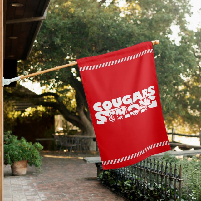 House Flag Cougars Strong (In SItu)