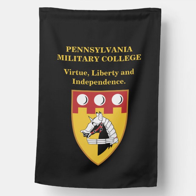 HOUSE FLAG w/'67 - '72 PMC SEAL & VIRTUE LOGOS (Front)