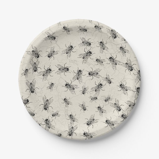 House Fly chaos Paper Plates (Front)