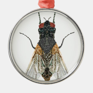 house fly . metal ornament