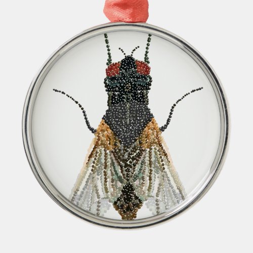 house fly  metal ornament