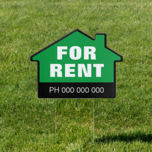 HOUSE FOR RENT GARDEN SIGN