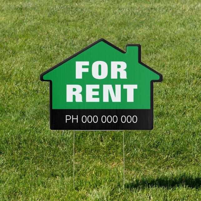 HOUSE FOR RENT GARDEN SIGN (Insitu)