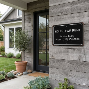 House For Rent Metal Sign Clear Property Notice