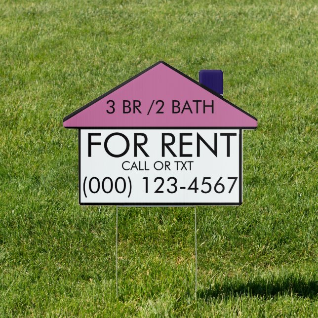HOUSE FOR RENT SIGN (Insitu)