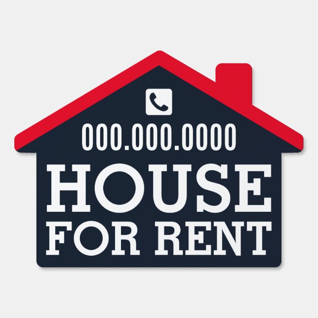 House for rent sign (Front)