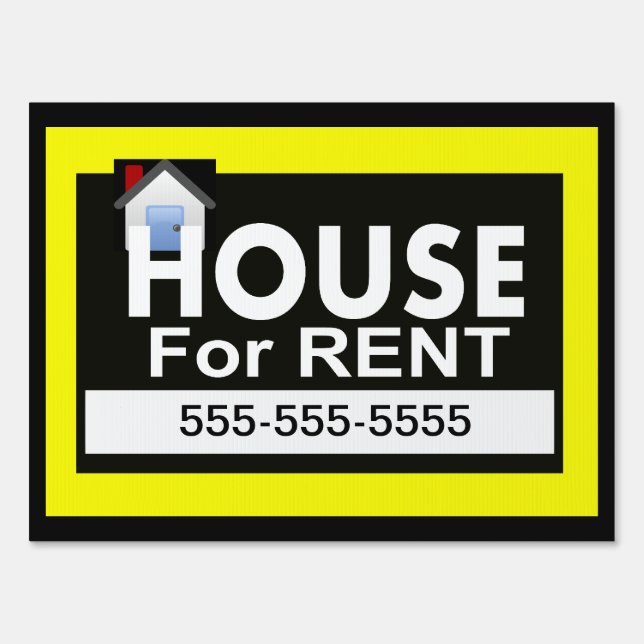 House for Rent Yard Sign (Back)