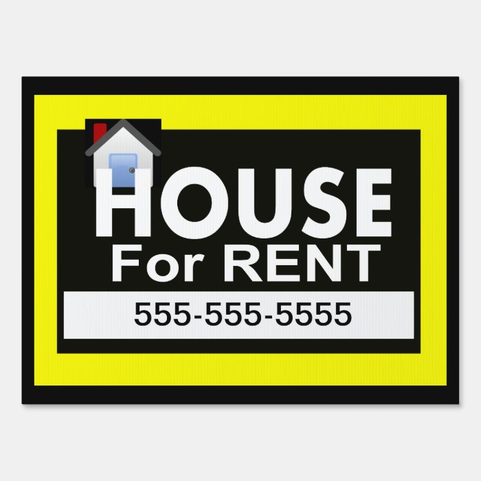 House for Rent Yard Sign | Zazzle