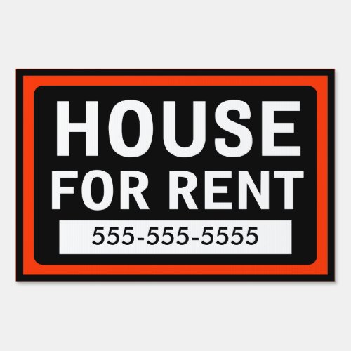 House For Rent Yard Sign