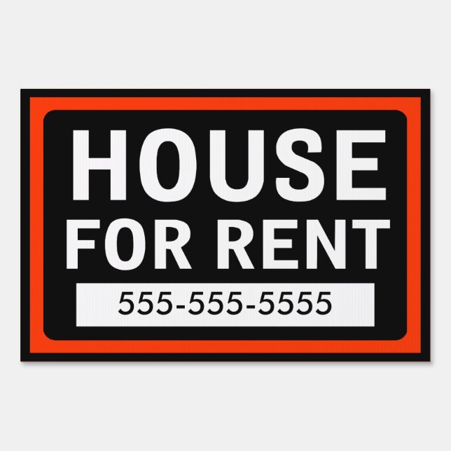 House For Rent Yard Sign (Front)